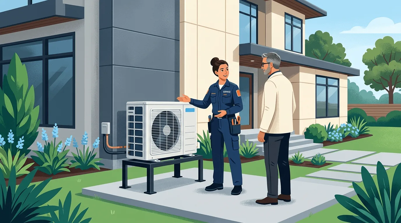 Illustration of planning the equipment and scope for a heating project